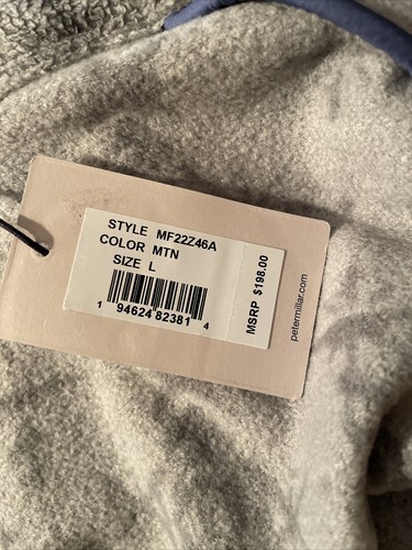PETER MILLAR CROWN New Men’s Full ZIP Fleece Sleeveless Gray Vest/Jacket Size L - Picture 7 of 14