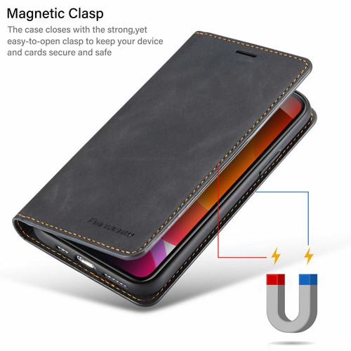 For iPhone 12 13 14 15 16 Pro Max 7 8 11 Folding Leather Card Pocket Case Cover - Picture 18 of 44