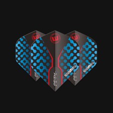 Winmau Prism Zeta Standard Dart Flight - Black, Blue Red