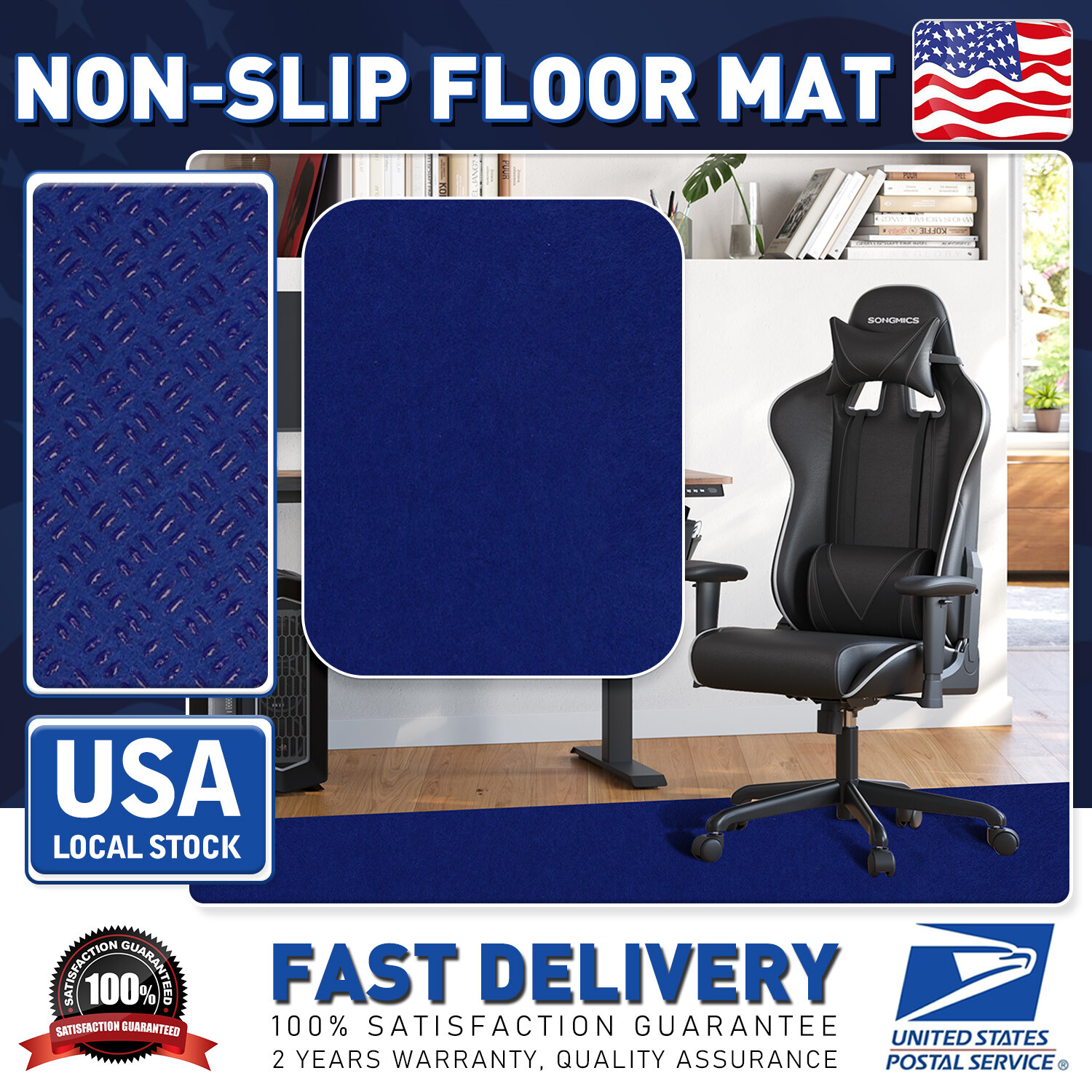 35x47 Office Chair Mat for Desk Protects Floors and Rugs from Rolling Chairs-image