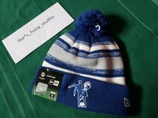 Baltimore Indianapolis Colts New Era knit pom hat beanie On Field Throwback 2014