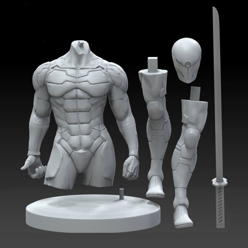 Gray Fox 1/6 3D Print Model Kit Unpainted Unassembled 30cm GK - Picture 3 of 6