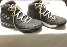 Adidas GeoFit Basketball Boost Shoes Gray High Top Sz 7