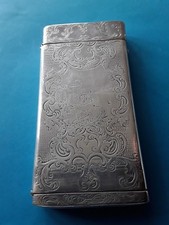 Large beautifully decorated Russian Silver Cigar Case with Vesta 1854