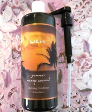 ~WEN by Chaz Dean~ SUMMER MANGO COCONUT CLEANSING CONDITIONER 32 oz w/Pump NEW