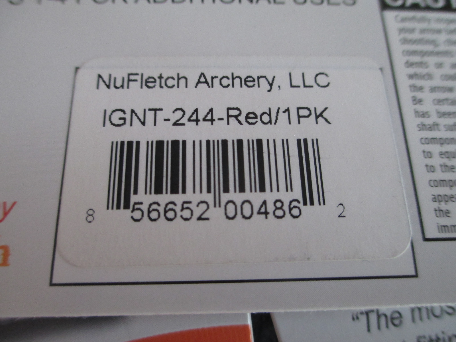 NUFLETCH ARCHERY IGNITOR LIGHTED NOCKS RED FITS S & GT ARROW