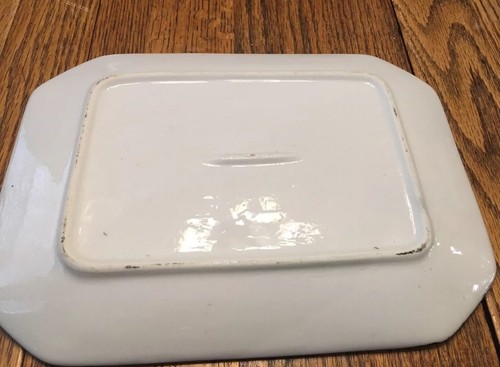 Landscape Scene Black White Ironstone 7 3/4”x10 1/4” Platter - Picture 3 of 3