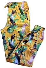 Birds of Paradise Men's Pajama Lounge Sleep Jogger Pants Medium 32-34 Comfort