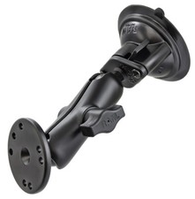 RAM Twist Lock Suction Cup 1" Ball Mount w/ 2.5" Round Adapter RAM-B-166-202U