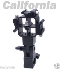 Tri-Hot Shoe Mount Flash Bracket Umbrella Holder Nikon SB800/SB700/SB880DX/SB26