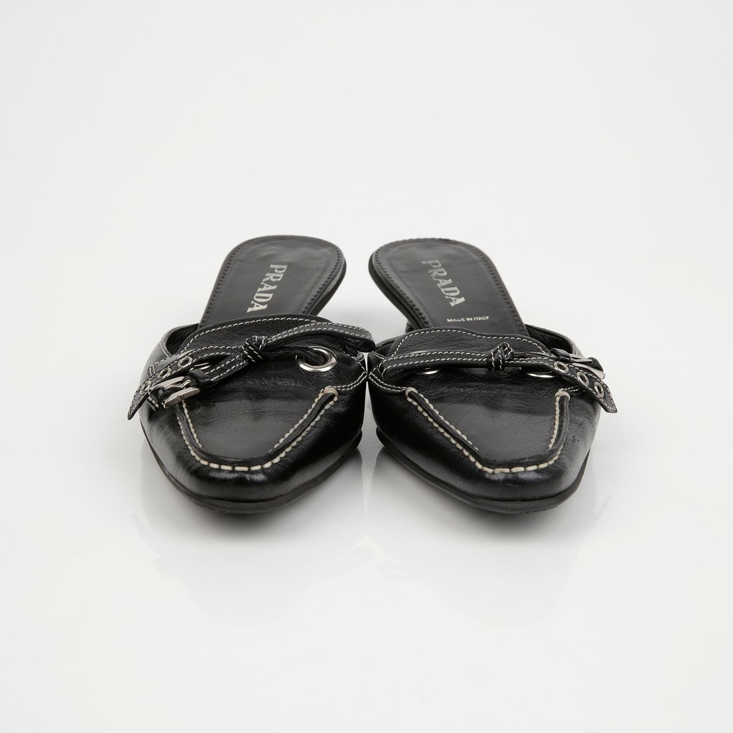 Prada Stiletto Kitten Heel Size 36.5 151644489 thumbnail 3