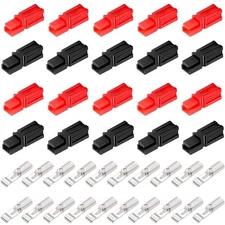 10 Pairs 30A Power Connector Quick Connect Disconnect Kit Red Black Contacts