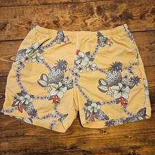 Men  s Tommy Bahama Yellow Pineapple Floral Swim Trunks   Men  s XXL   Lined