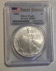 2006-P American Silver Eagle First Strike 20th Anniversary PCGS MS 69 ASE