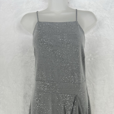 Vintage Sweet Storm Dress Women L Silver Glitter Fairy Maxi Gown Slip  Ruffle Y2K | eBay