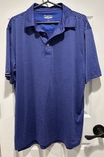 Straight Down Men's size Large Blue Purple Short sleeve Polo style golf shirt