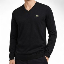 Lacoste Pullover Herren M Schwarz Vintage Sweatshirt Sweater Sweatpullover Retro