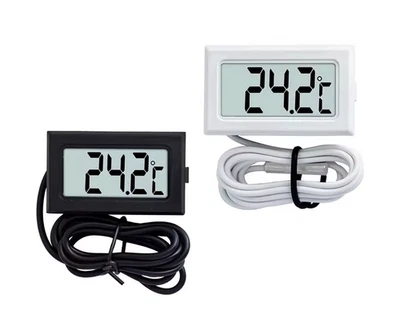 Mini Thermometer digital LCD -50°C ~ +110°C Temperatur Anzeige mit Fühler Kabel - Bild 1 von 4