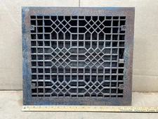 Vintage Heat Grate Vent Register Cover Louvers 18" X 16"Flange 16" X 14" Opening