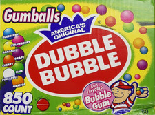 Dubble Bubble-Gumballs 1 in Diameter Variety Pack, 850 Gumballs