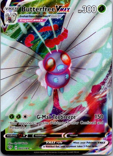 Butterfree VMAX 002/189 Darkness Ablaze