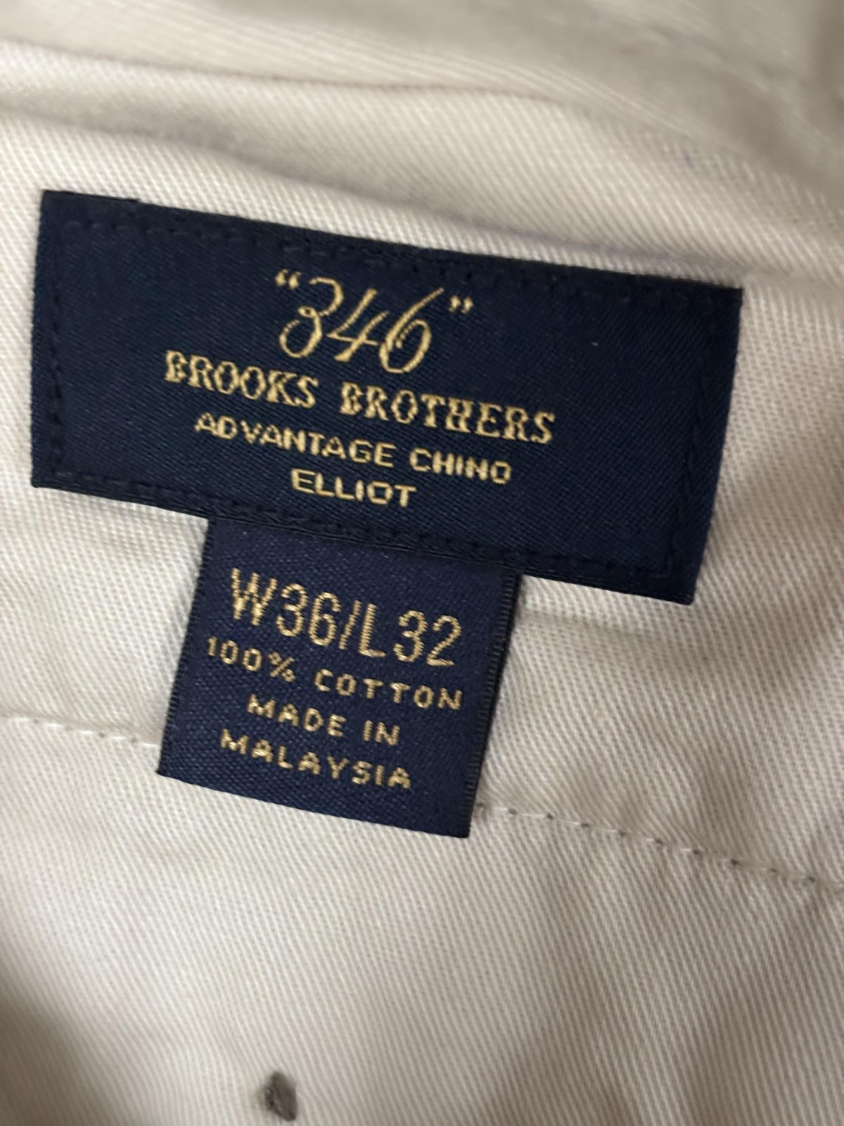 Brooks Brothers Pants Mens 36x32 Beige Advantage Chino Elliot Pleated Cuffed thumbnail 6