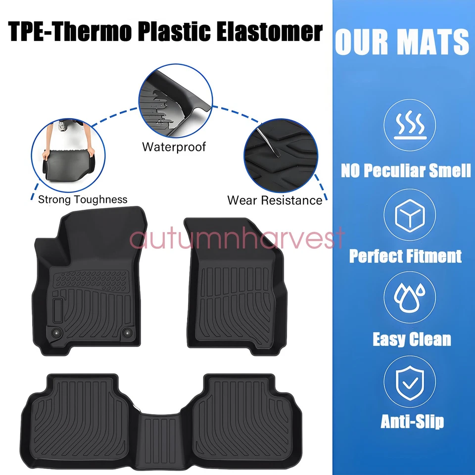 Tapetes forrados para Dodge Journey 2011-2020 4 puertas delantero-trasero todo tipo de clima TPE Foto 3 de 4