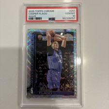 2025-26 Topps Chrome Cooper Flagg Wave Refractor Rookie RC #251 Mavericks PSA 10