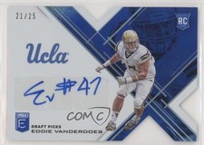 2017 Elite Draft Picks Status Blue Die-Cut 21/25 Eddie Vanderdoes #241 Auto 0rb