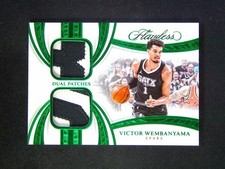 2024-25 Panini Flawless Victor Wembanyama Dual GU Patch Emerald /5