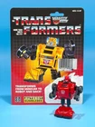 RARE - Vintage G1 Transformers RED BUMBLEBEE Pre-Rub w/Cardback - 1984 Hasbro