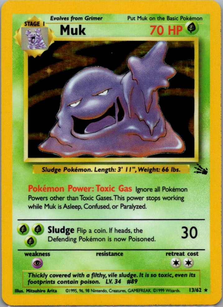 Muk (28) Rare Fossil 28/62 MP
