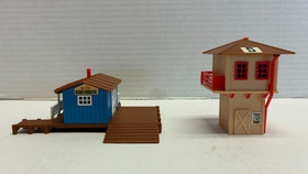 E2 Galoob MicroMachines 4X4 Campout Playset Blue Case Complete 1990