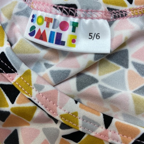 Dot Dot Smile Girls Geometric Pattern Ballerina Short Sleeve Dress Size 5/6 - Picture 3 of 5