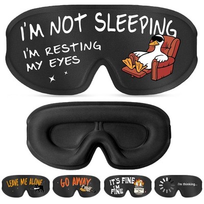 Funny 3D Zero Pressure Sleep Eye Mask for Men Women Side Sleeper, Adjustable ...