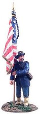 31099 - Union Iron Brigade Flagbearer at Rest 1 - ACW - Britains