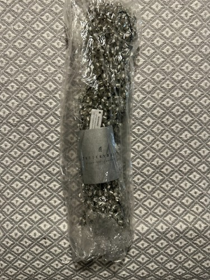 #ad NWT RARE Pottery Barn Silver Clear Glass Pepperberry Garland 5ft Holiday Decor $49.80