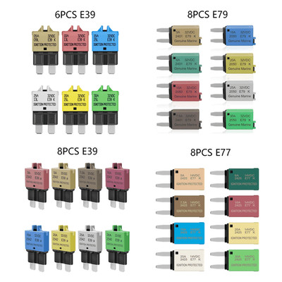 6/8/14/16PCS Car Circuit Breaker Blade Fuse Resettable Boat Marine Auto Tool