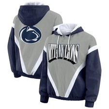 Women's WEAR by Erin Andrews Navy/Gray Penn State Nittany Lions Colorblock
