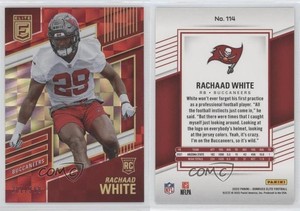 2022 Panini Donruss Elite Rookies Red /399 Rachaad White #114 Rookie RC