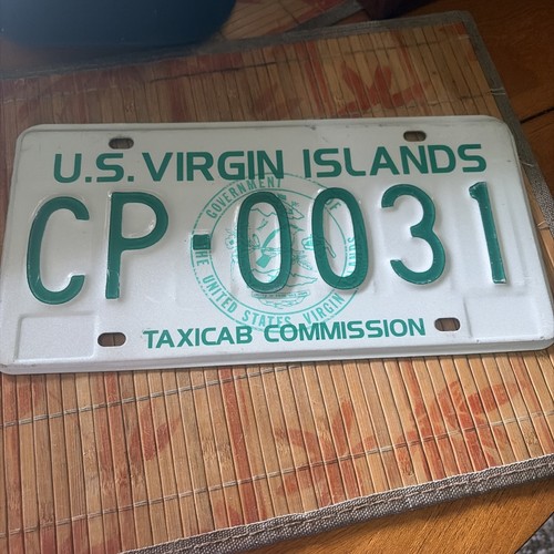 U.S. Virgin Islands (USVI) Taxicab Commission License Plate