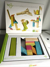 Juego de bloques de madera magnéticos Tegu de 14 piezas TINTES juguete para niños color Montessori