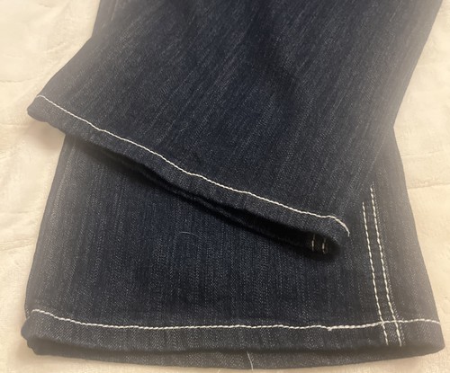 Jeans donna nuovi con etichette New Directions taglia 6 tasche Texas Bling - taglio stivale blu scuro - Foto 11 di 13