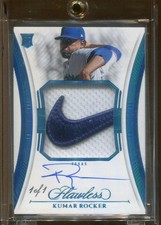 2025 Panini Flawless Kumar Rocker RC Platinum Nike Logo Patch Auto 1/1