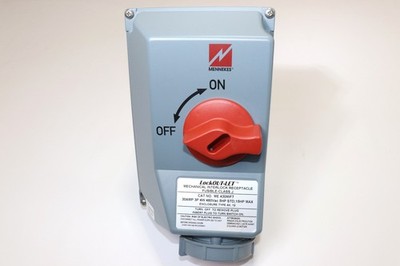 MENNEKES ME430MIF7 30A 3-PH FUSIBLE LOCKOUT-LET PIN & SLEEVE SWITCHED RECEPTACLE