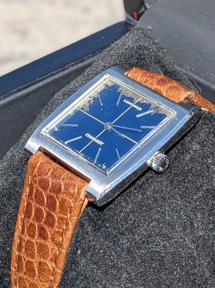 Longines Conquest años 60 cuerda manual 30 mm caja cuadrada Cal L847.3. Preciso. En caja Foto 4 de 4