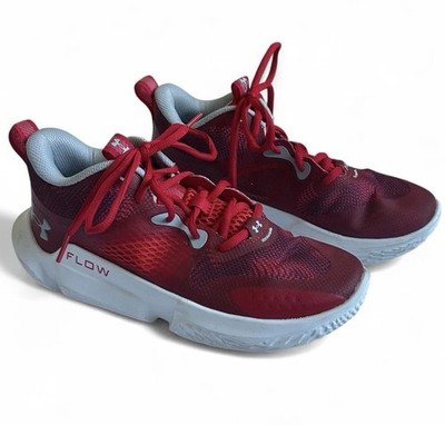 Under Armour Flow Breakthru 3 Red White Basketball Shoes Women's 8.5