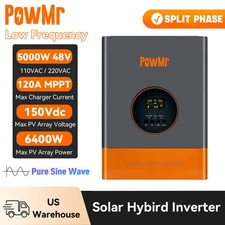 5KW Solar Hybrid Inverter 48V DC-120V/240V AC Split Phase Off-Grid Controller