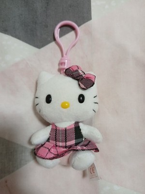 Hello Kitty rosa Kleid Plüsch Schlüsselanhänger TY 2012 Taschenclip süß Kawaii
