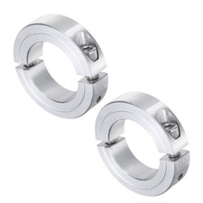2pcs Double Split Shaft Collar 1-3/8" Bore, Aluminum Clamping Collar, 2-1/4" OD